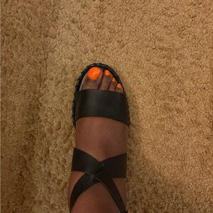 Black Strappy Women's Sandals
